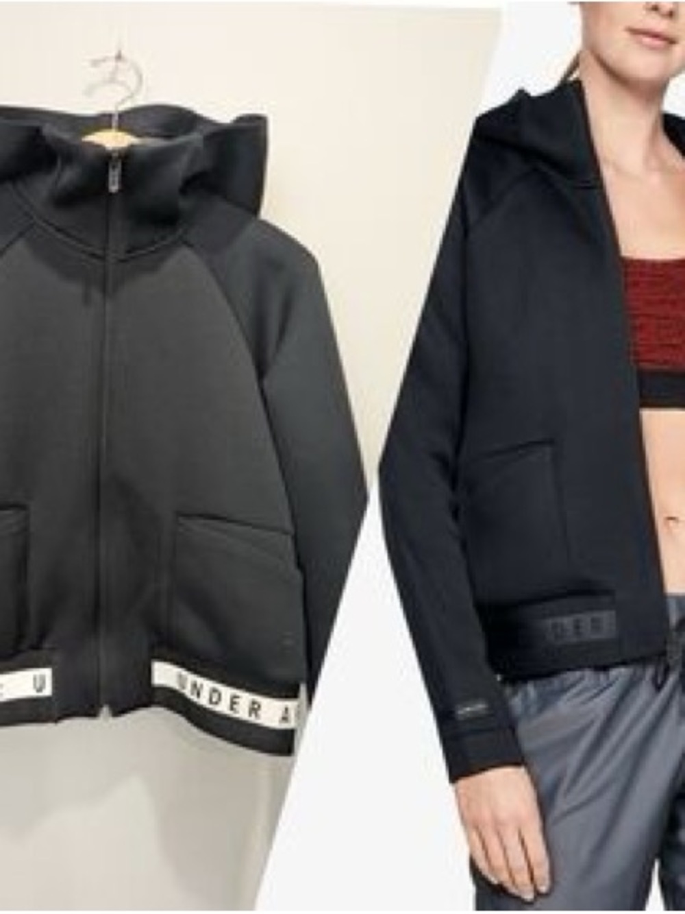 Under armourWomen’s Black Zip-Up Hoodie Jacket